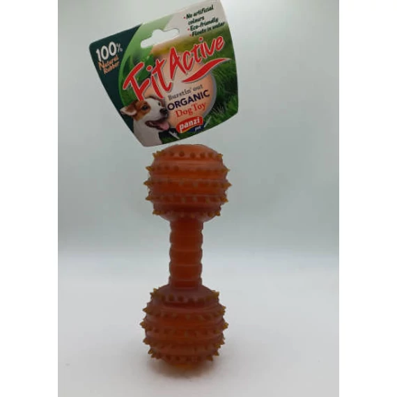 Fitactive natúr gumijáték Rugby  Dumbell L - játék kutyák részére