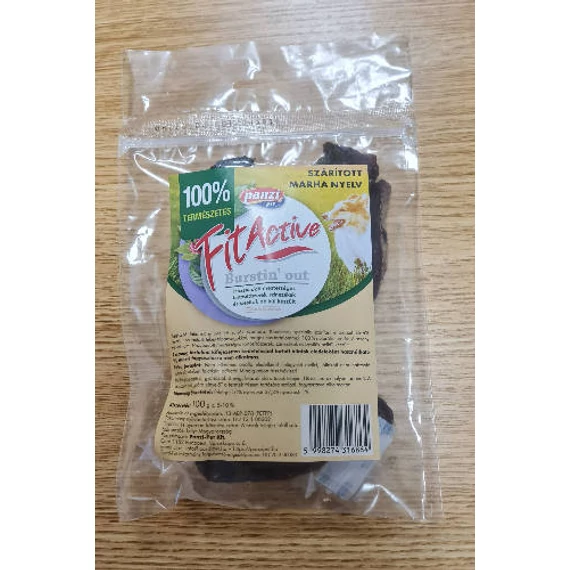FitActive snack - jutalomfalat (szárított marhanyelv) kutyák részére (100g)