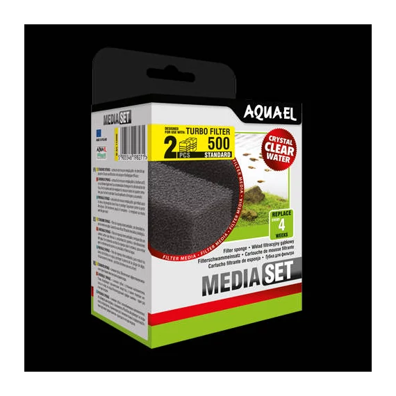 AquaEl Media Set Turbo filter 500 Standard - cserélhető szivacsbetét (2db)