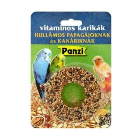Panzi Birdy Ring - kiegészítő eleség (mézeskarika) hullámos papagájok és Kanárik részére (60g) 10 db-os kiszerelés!