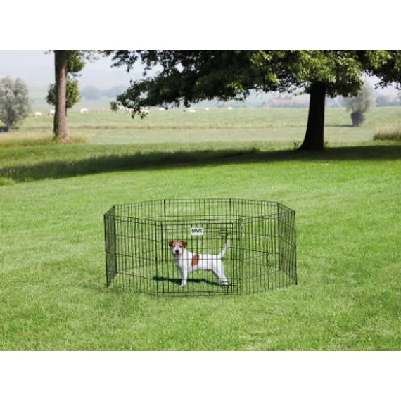SAVIC Dog Park play pen - kutyaovi (fekete) kistestű kedvencek részére (8 elem) 63,5x8x65cm