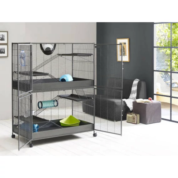 SAVIC Suite Royale XL - ketrec (szürke) kisállatok részére (115x67,5x153cm)
