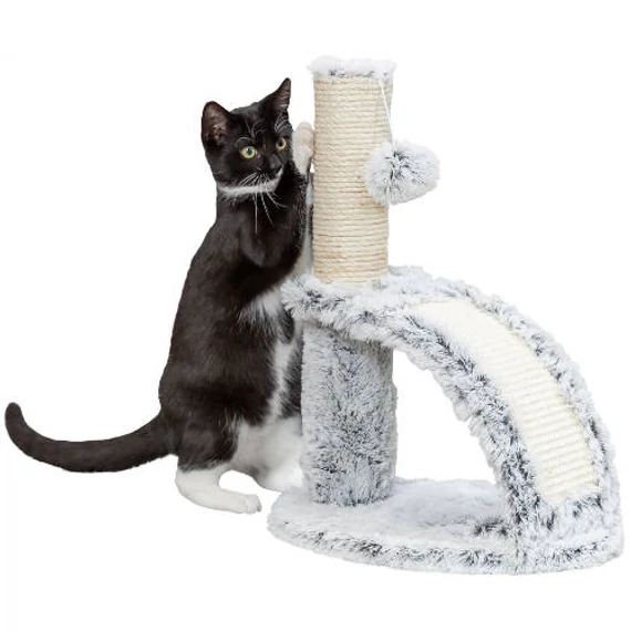 Trixie Junior Winnie Scratching Post with brush - kaparófa (fekete/fehér) macskák részére (43cm)