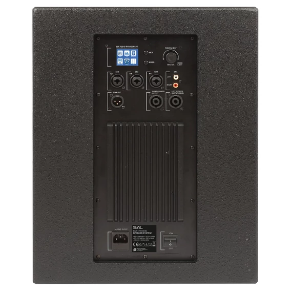 SAL PAS12W243S sztereó professzionális oszlopsugárzó hangrendszer, 800 W, Bluetooth TWS, 9db hangsugárzó, színes képernyő, állvány, DSP hangprocesszor