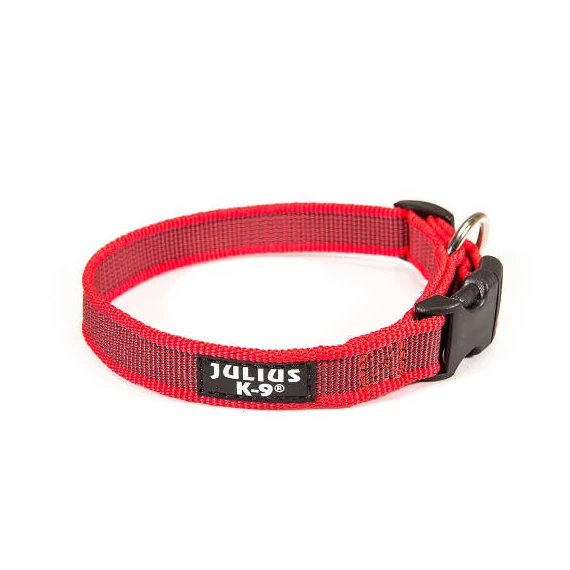 Julius K-9 Color&Gray nyakörv (20mm/27-42cm) piros-szürke