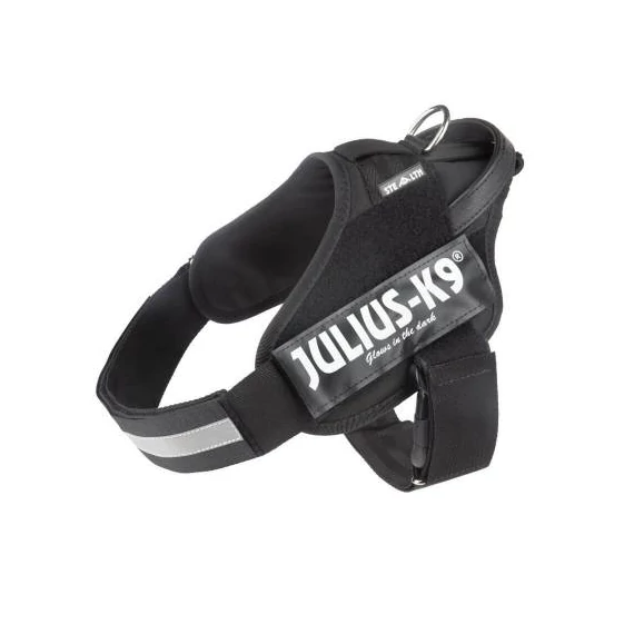 Julius-K9 IDC® Stealth® - Powerhám (fekete,felirattal) kutyák részére (1-es méret)