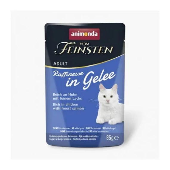 Animonda Vom Feinsten Adult (Raffinesse in Jelly) alutasakos csirke+lazac - Felnőtt macskák részére (85g)