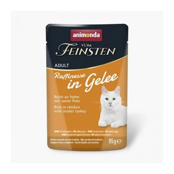 Animonda Vom Feinsten Adult (Raffinesse in Jelly) alutasakos csirke+pulyka - Felnőtt macskák részére (85g)