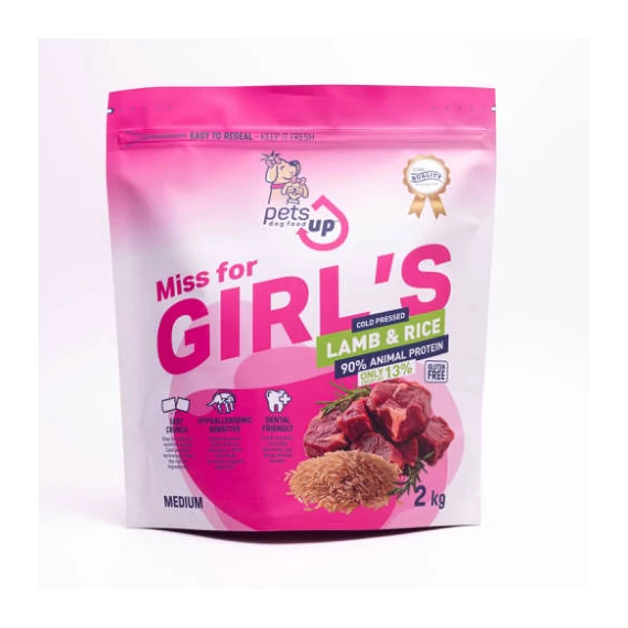 PETSUP MISS for girls - 2kg - bárányos kutyatáp lány kutyáknak