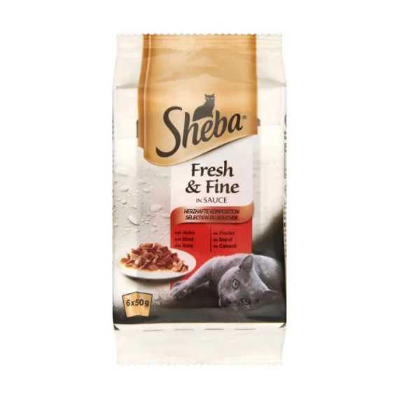 Sheba Húsos - alutasakos felnőtt macskák részére (6x50g)