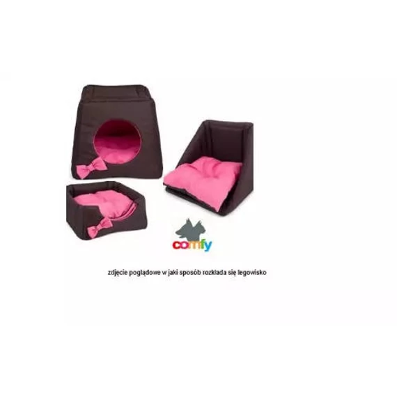 Comfy Lola Trio bed 3in1 - fekhely (barna,rózsaszín) kutyák és macskák részére (43x43x39cm)