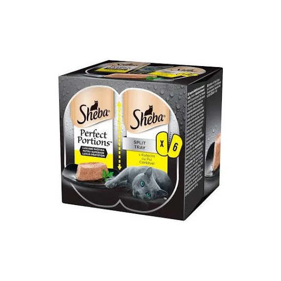 Sheba Perfect Portions - alutálkás (pástétom csirkével) macskák részére (6x37.5g) 225g