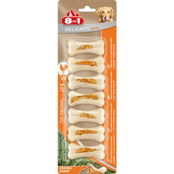 8 in 1 Delights Strong - rágócsont XS