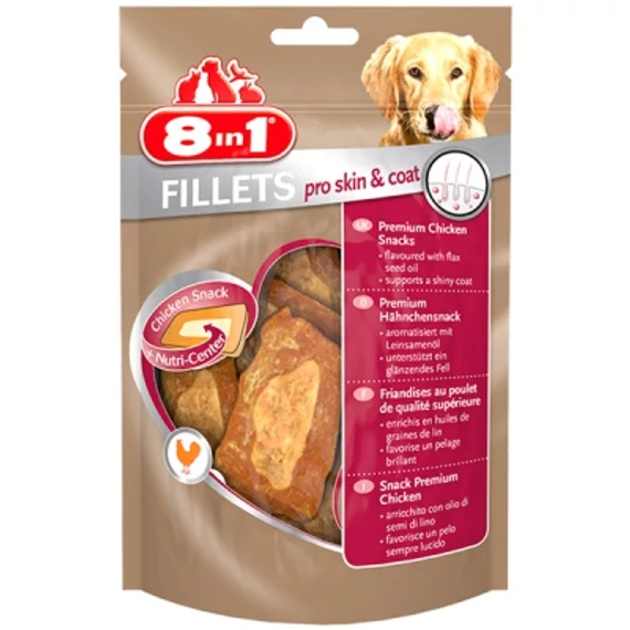 8 in 1 Fillets Pro Skin & Coat - jutalomfalat 80 g