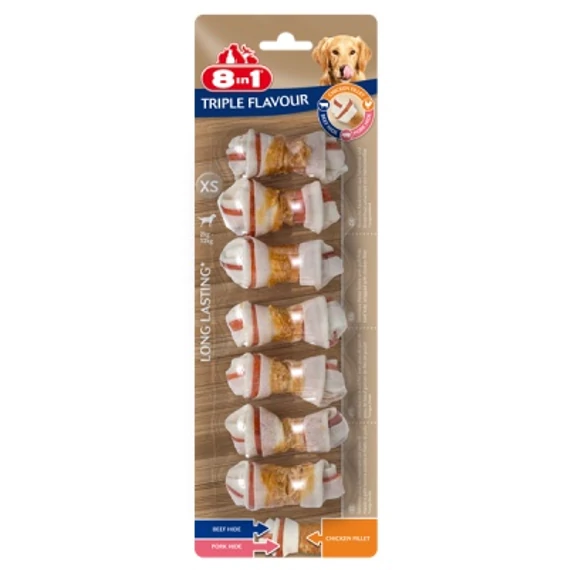 8 in 1 Triple Flavour rágócsont 5 kg