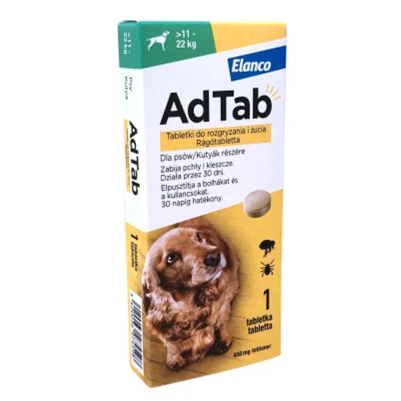 AdTab rágótabletta kutyák részére 11-22 kg