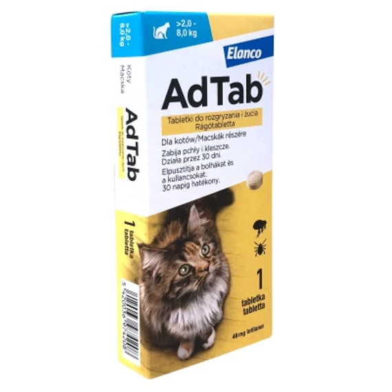 Adtab rágótabletta macskák részére 2-8 kg