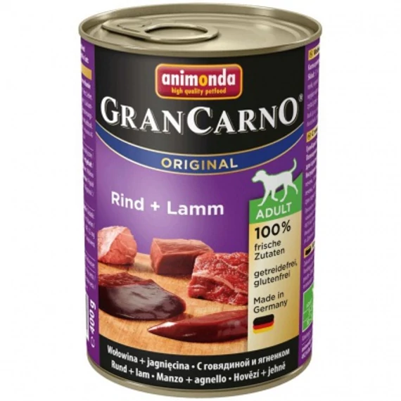 Animonda GranCarno Adult konzerv, marha és bárány 400 g