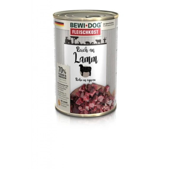 Bewi-Dog konzerv színhús bárányban gazdag 400 g