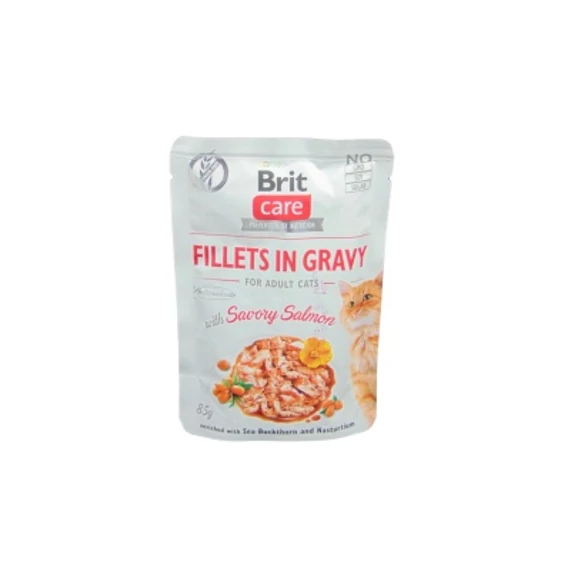 Brit Care Cat Fillets in Gravy - Salmon 85 g