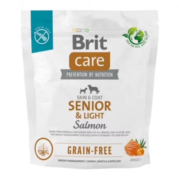 Brit Care Grain-Free Senior & Light - lazac, burgonya 1 kg
