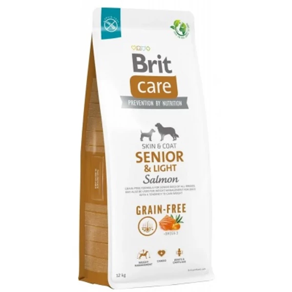 Brit Care Grain-Free Senior & Light - lazac, burgonya 12 kg