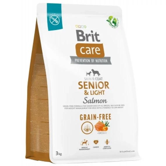 Brit Care Grain-Free Senior & Light - lazac, burgonya 3 kg