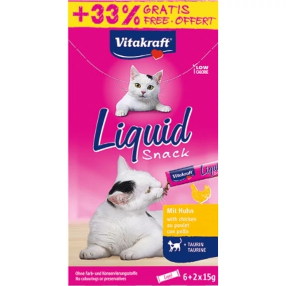 Cat Liquid-Snack taurin csirke + 33% grátisz 1 db