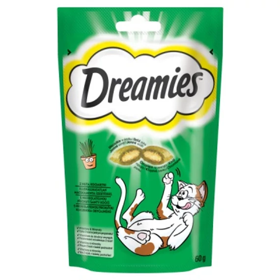 Dreamies jutalomfalat macskagyökér ízesítésben macskák részére 60 g 60 g