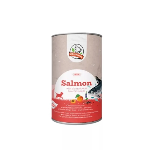 Farkaskonyha BIO lazac párolt menü kutyáknak 400 g
