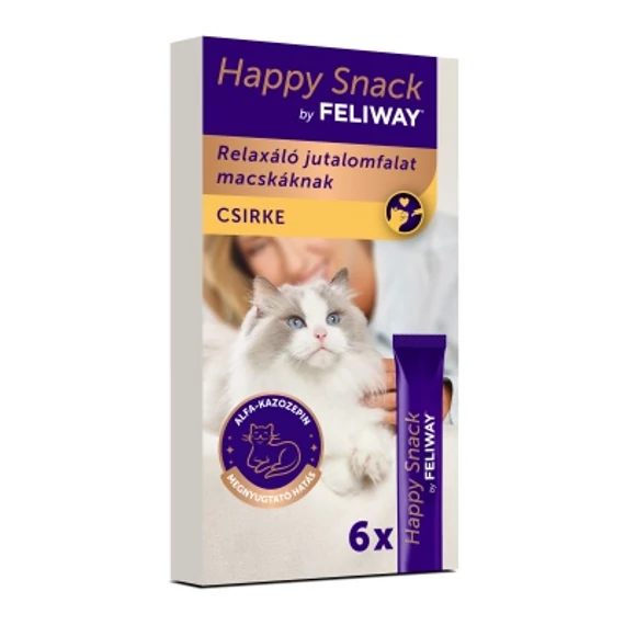 Feliway Happy Snack Chicken - jutalomfalat csirke ízesítéssel 6 db