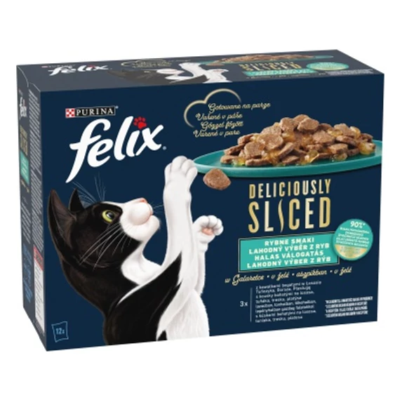 Felix Deliciously Sliced halas válogatás aszpikban 12 x 80 g