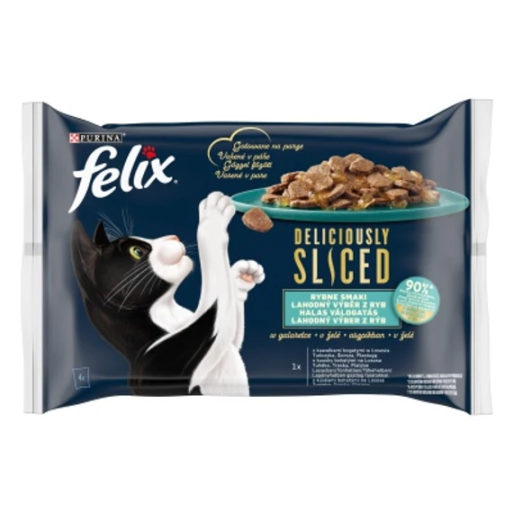Felix Deliciously Sliced halas válogatás aszpikban 4 x 80 g