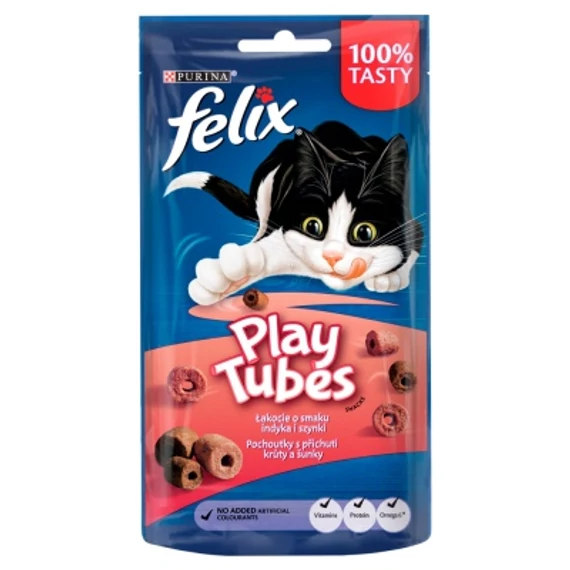 Felix Play Tubes jutalomfalat pulyka és sonka ízesítéssel 50 g