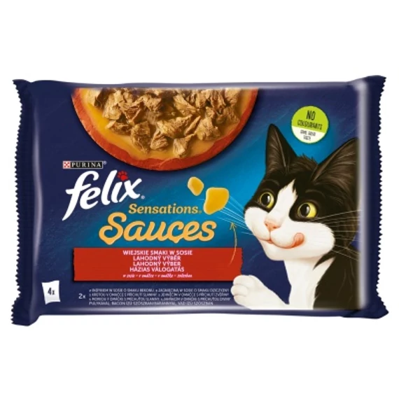 Felix Sensations Sauces Házias Válogatás pulykával, báránnyal 4 x 85 g