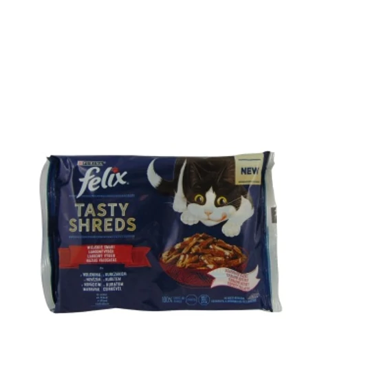Felix Tasty Shreds házias válogatás szószban 4 x 80 g