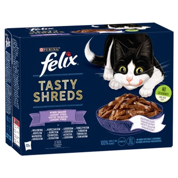 Felix Tasty Shreds vegyes válogatás szószban 12 x 80 g