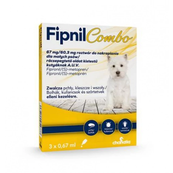 FIPNIL COMBO SPOT-ON 67 MG/60,30 MG 3 x 0.67 ml