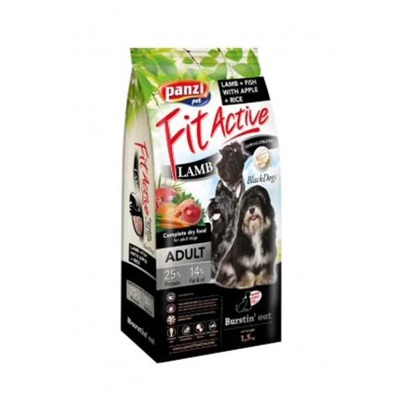 FitActive Hypoallergenic BlackDogs Lamb, Fish & Apple, Rice 1.5 kg
