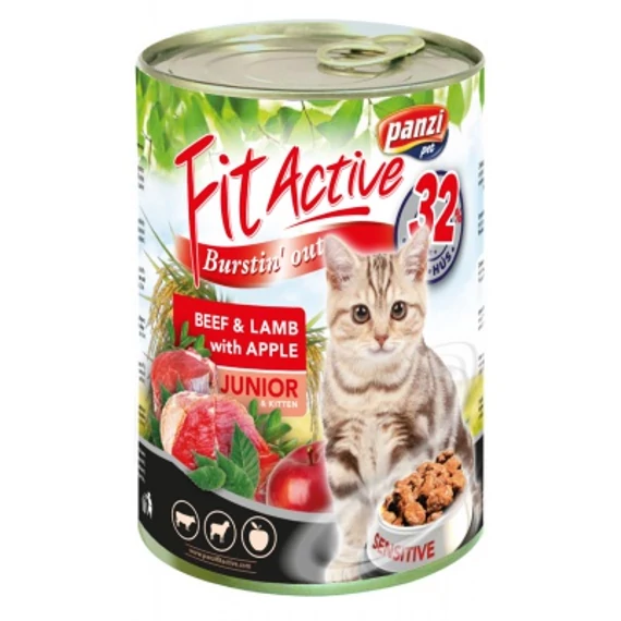 FitActive Junior Beef & Lamb konzerv macskáknak 415 g
