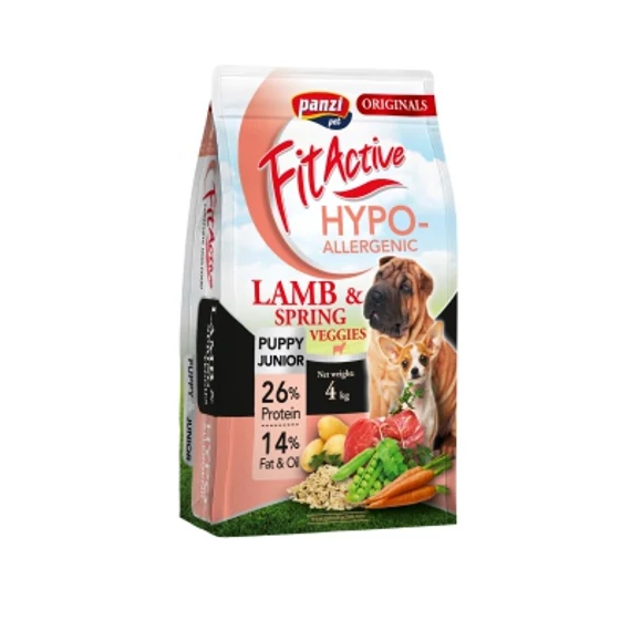 FitActive Originals hipoallergén kölyök bárány és zöldség ízesítéssel  4 kg