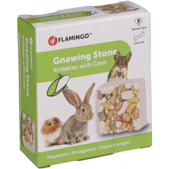 Flamingo Gnawing Stone Knibbles - kukoricás ásványi kő 1 db
