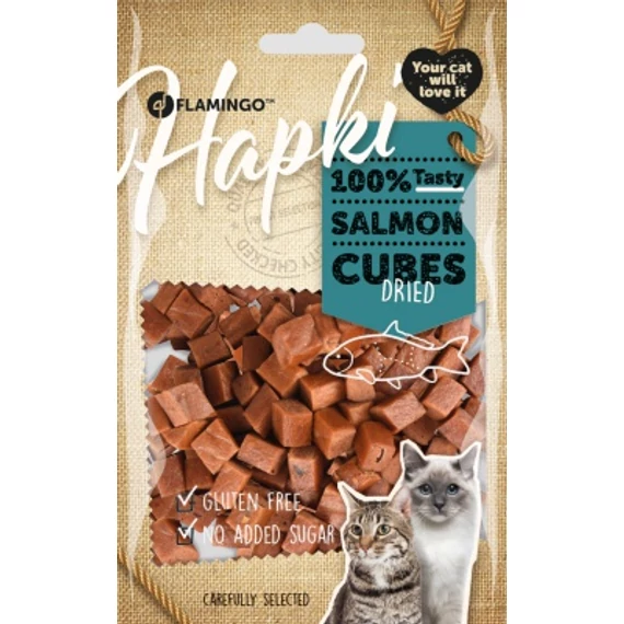 Flamingo Hapki Snack szárított lazacos kockák 85 g