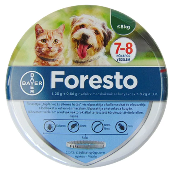 FORESTO NYAKÖRV MACSKA-KUTYA <8 KG 1X 38 cm