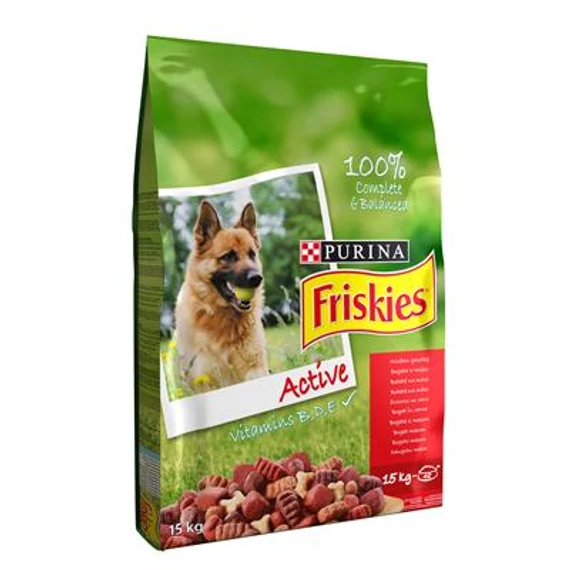 Friskies száraz kutyaeledel - Active marhával 15 kg