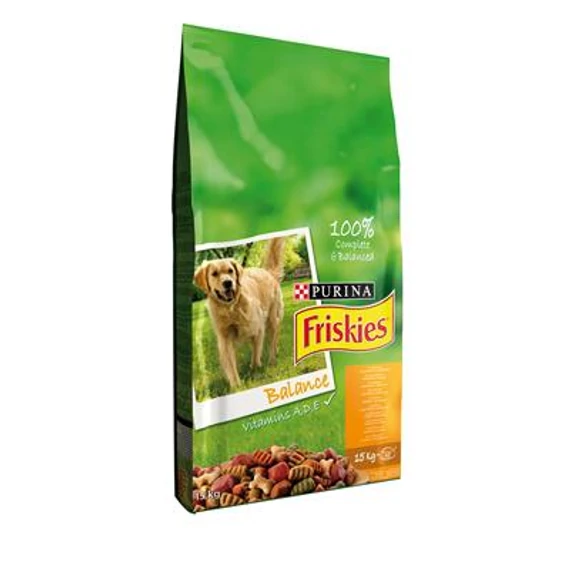 Friskies száraz kutyaeledel - Balance csirke és marha zöldséggel 15 kg