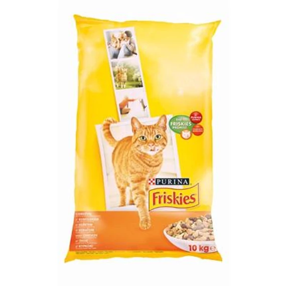 Friskies száraz macskaeledel - csirkével és hozzáadott zöldségekkel 10 kg