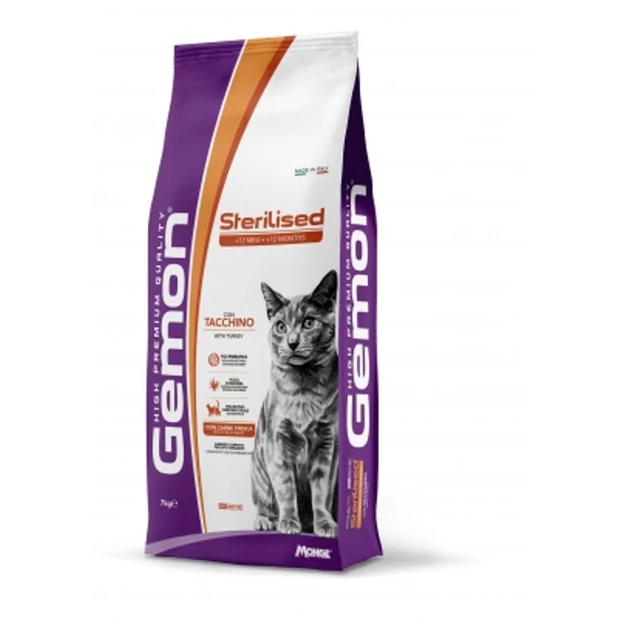 Gemon Cat Adult Steril - pulyka 7 kg