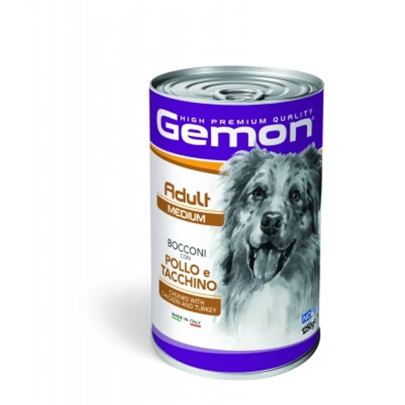 Gemon Medium Adult kutyakonzerv - csirke, pulyka 1250 g