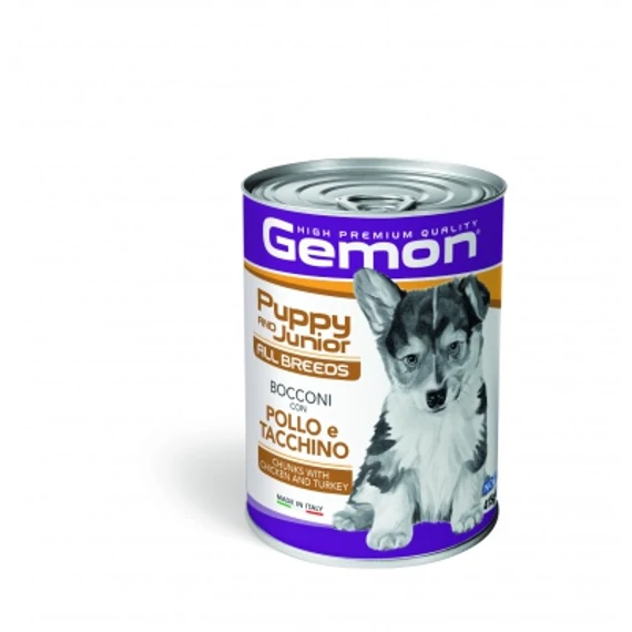 Gemon Puppy & Junior kutyakonzerv - csirke, pulyka 415 g